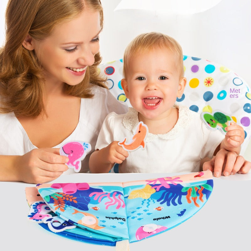 Infant Soft Book, Baby Books 6 to 12 Months, Cute Montessori Educational Newborn Baby Toys 0-3 Months, Nontoxic Fabric Touch & Feel Crinkle Cloth Books for Babies, Infants, Toddlers Visual Stimulating