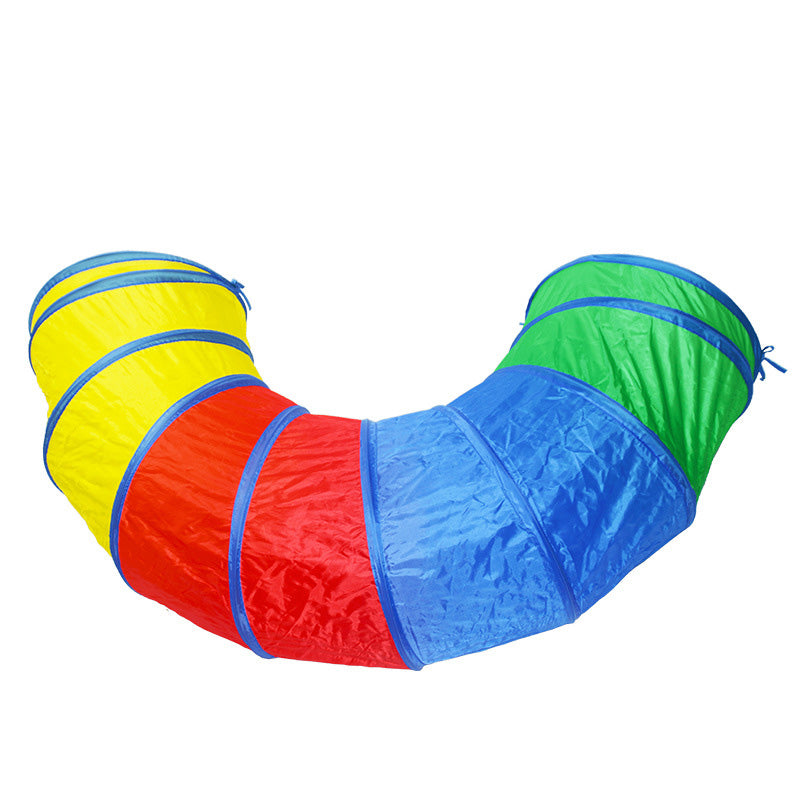 K015 Pop Up Play Tunnel Tent for Toddlers Babies or Dogs, Indoor & Outdoor Toys for Kids Backyard Playset