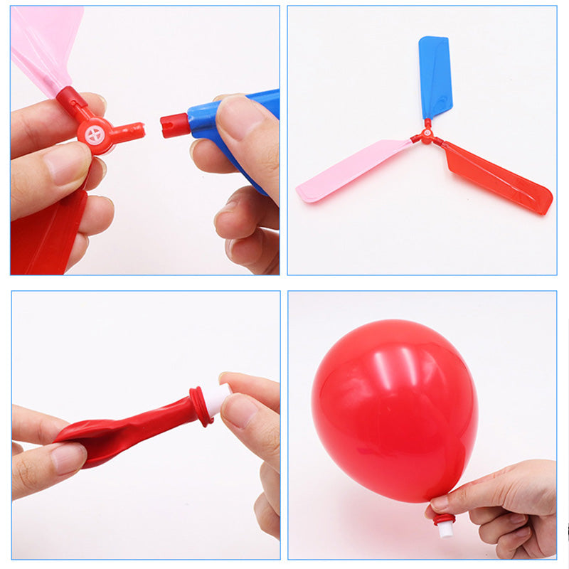 K016 2pcs Kids Toy Balloon Helicopter, Outdoor Flying Toys for Boys and Girls