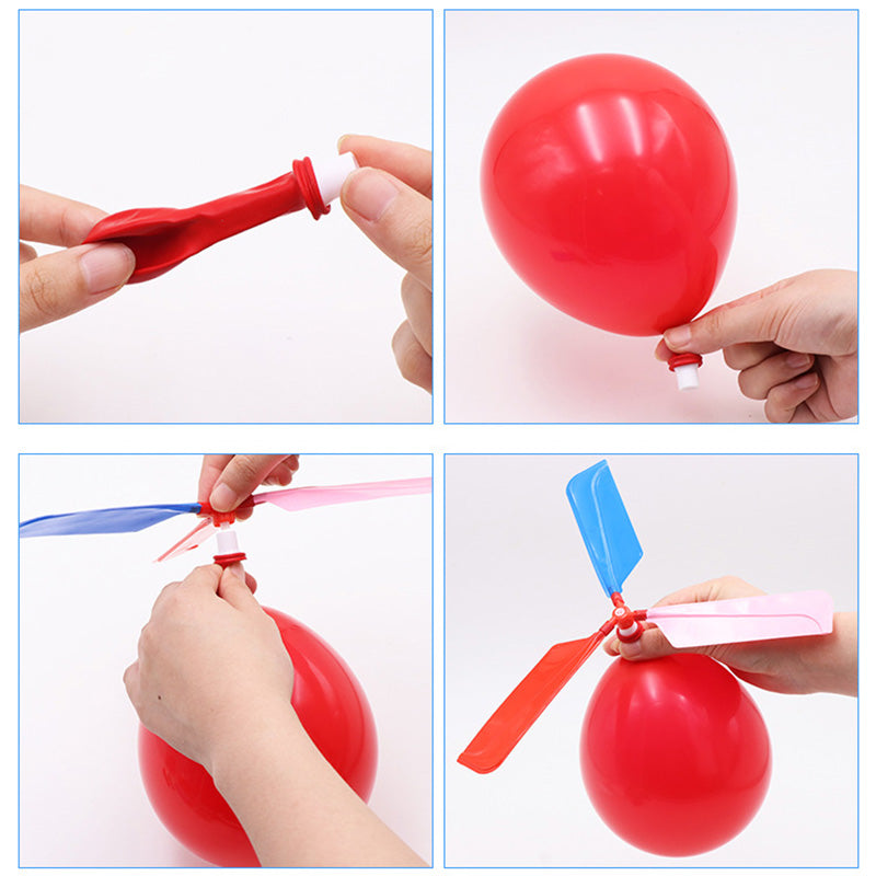 K016 2pcs Kids Toy Balloon Helicopter, Outdoor Flying Toys for Boys and Girls