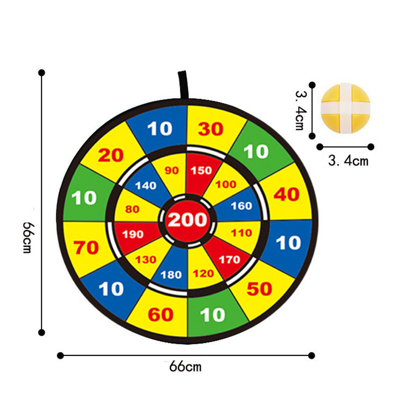 K018 Large Dart Board for Kids, Kids Double-Sided Dart Board with Sticky Balls and Darts, Indoor/Outdoor Sport Fun Party Play Game Toys