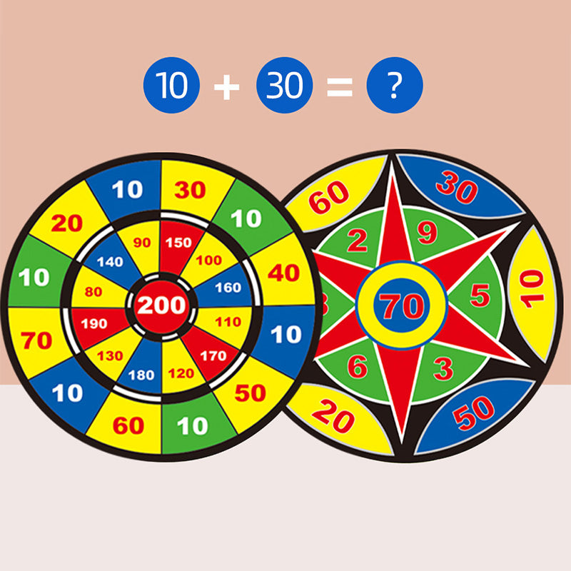 K018 Large Dart Board for Kids, Kids Double-Sided Dart Board with Sticky Balls and Darts, Indoor/Outdoor Sport Fun Party Play Game Toys