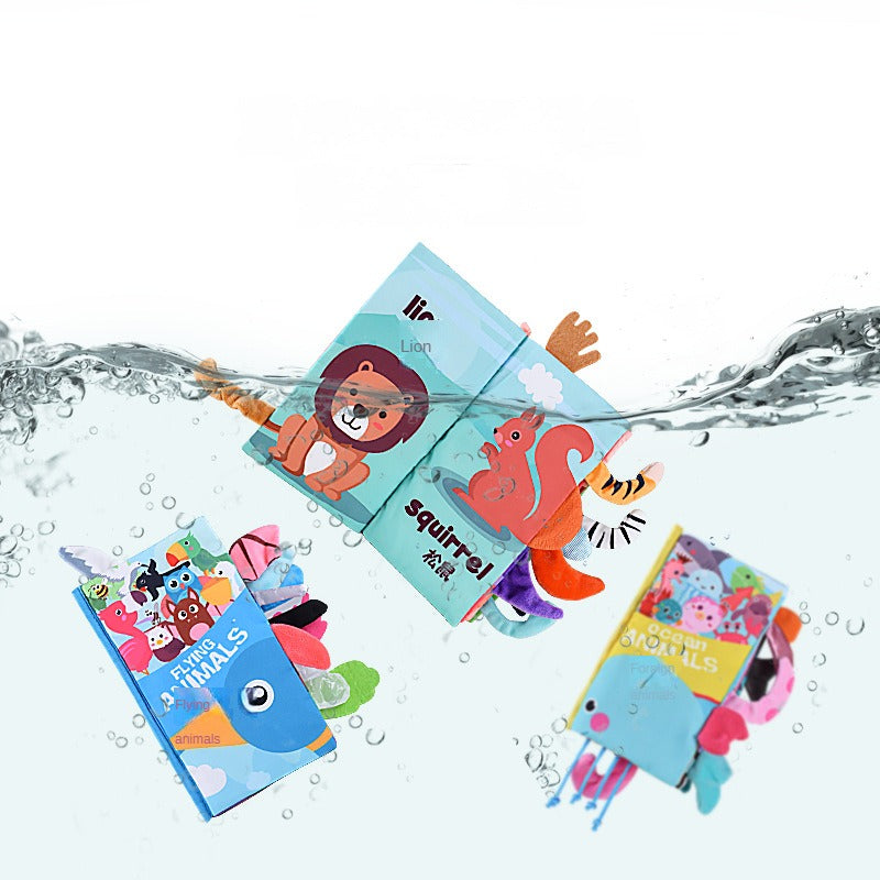 Baby Books 0-6 Months, Soft Cloth Books Baby Books Bath Books, Infant Tummy Time Toys High Contrast Sensory Baby Toys Crinkle Squeaky Washable Chewable Non-Toxic Early Educational Book