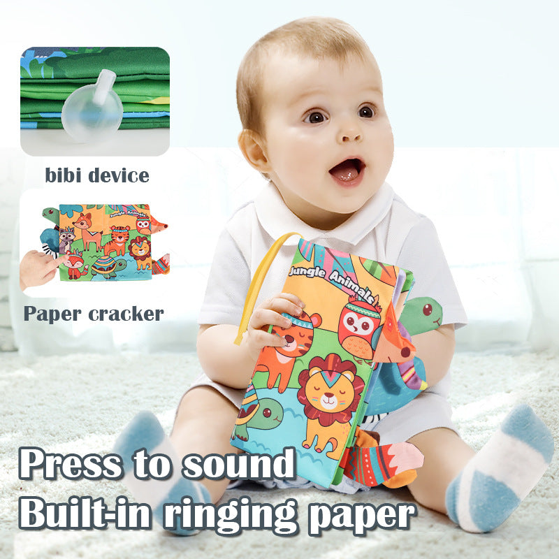 My First Soft Book,Nontoxic Fabric Baby Cloth Books Early Education Toys Activity Crinkle Cloth Book for Toddler, Infants and Kids Perfect for Baby Shower