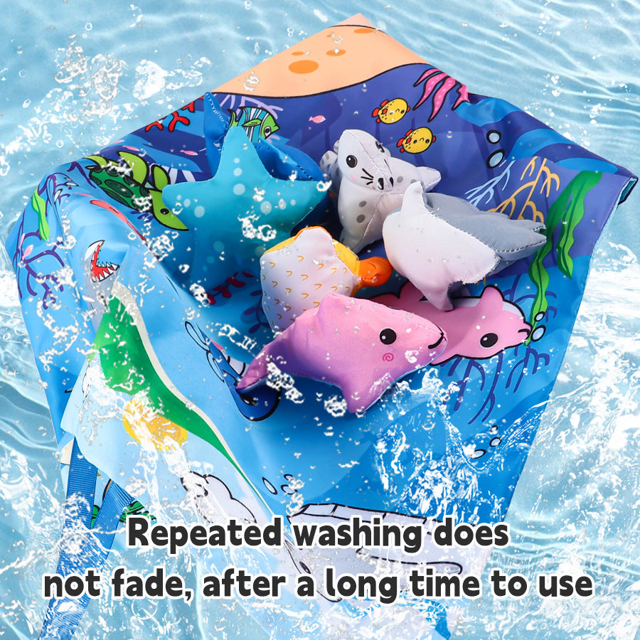 6 PCS Animal Fantastic Toys with Playmat/Storage Bag, Baby Toys for 1 2 Year Old Boy, 1st Birthday Gifts Easter Basket Stuffers for Toddler, 1 Year Old Boy Gift for Infant 12 18 Months