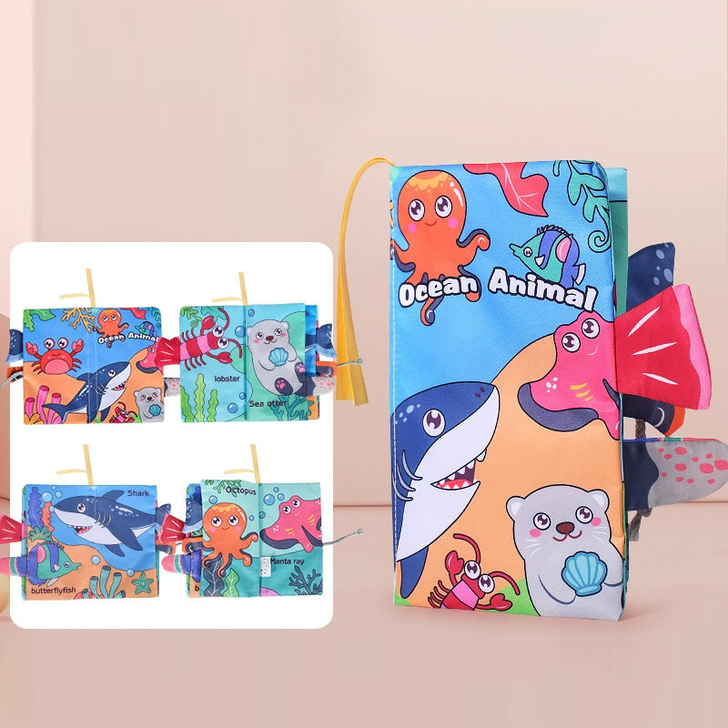 My First Soft Book,Nontoxic Fabric Baby Cloth Books Early Education Toys Activity Crinkle Cloth Book for Toddler, Infants and Kids Perfect for Baby Shower