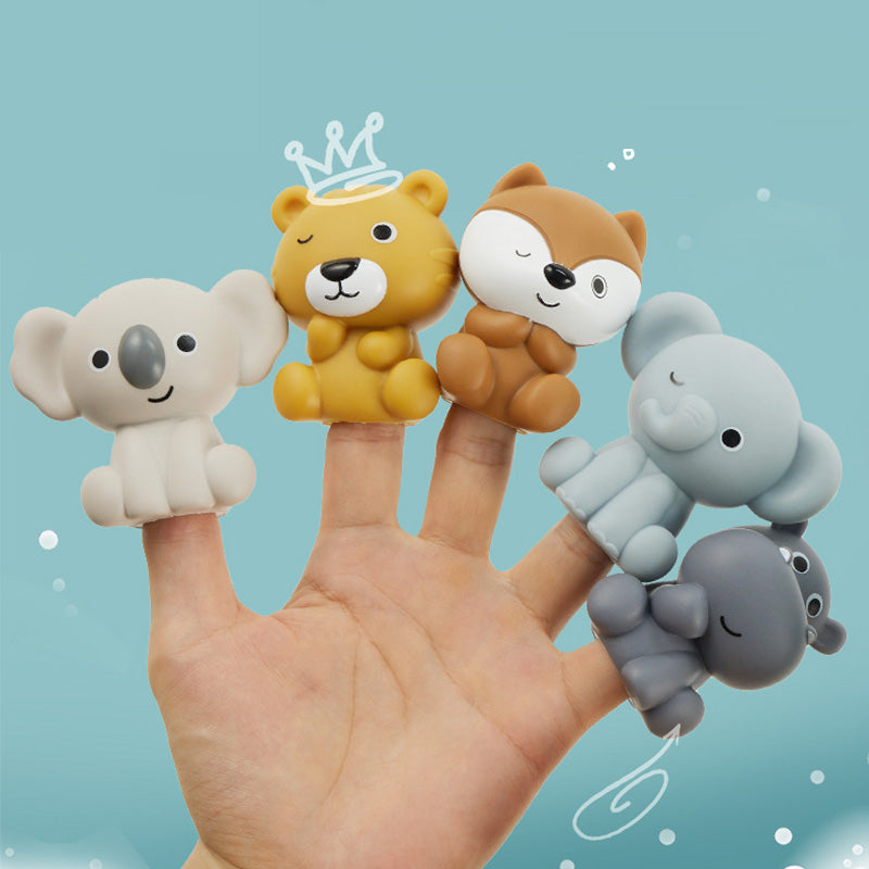 Bath Toys Floating Boats, 12 Pcs Baby Bath Toys 6-12 Months - Soft, Squeezable & Float on Water, Silicone Bath Finger Puppets for Toddlers Animal Bathtub Toys for 1 2 3 4 5 Boy Girl Kids (12)