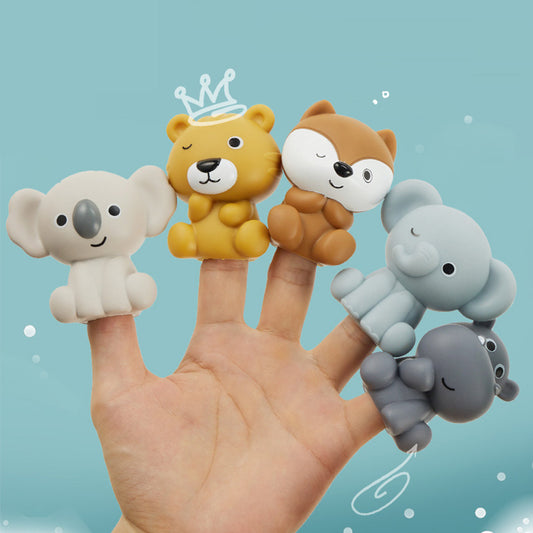 Bath Toys Floating Boats, 12 Pcs Baby Bath Toys 6-12 Months - Soft, Squeezable & Float on Water, Silicone Bath Finger Puppets for Toddlers Animal Bathtub Toys for 1 2 3 4 5 Boy Girl Kids (12)