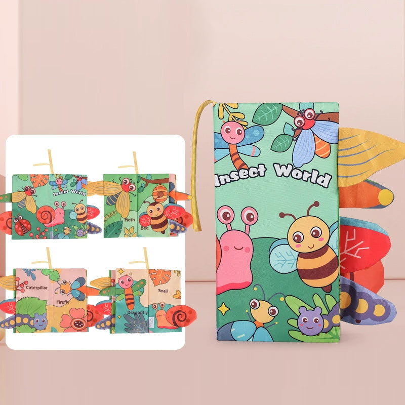 My First Soft Book,Nontoxic Fabric Baby Cloth Books Early Education Toys Activity Crinkle Cloth Book for Toddler, Infants and Kids Perfect for Baby Shower