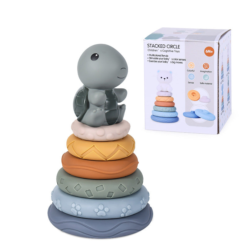 Montessori Toys Soft Stacking Building Blocks Rings Balls Sets 3 in 1 Baby Toys Bundle for Babies 6-12 Months Sensory Toys for Toddlers 1-3 Teething Bath Toys for Infants Learning Toy